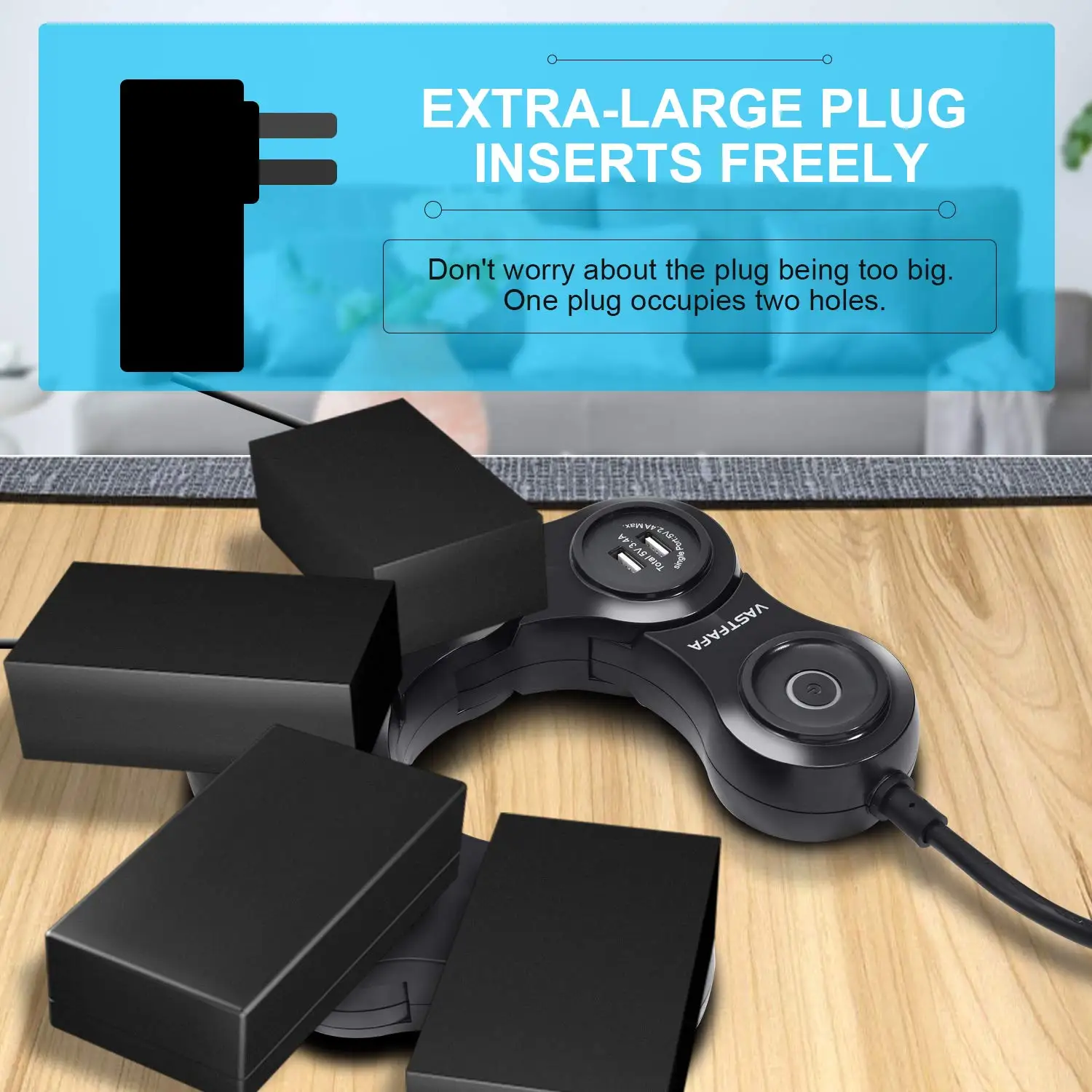 New Design Travel Smart Appliance Surge Protector Power Strip