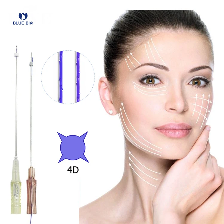 Blue bio 4d cog needle pdo 23g 60mm eyebrow lifting fine lines remove prickly strong lift pdo threads