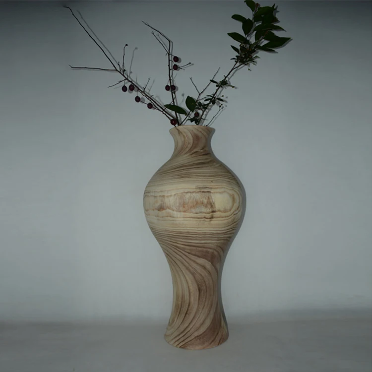 
New Original wooden handicrafts luxury style modern decoration flower vases 