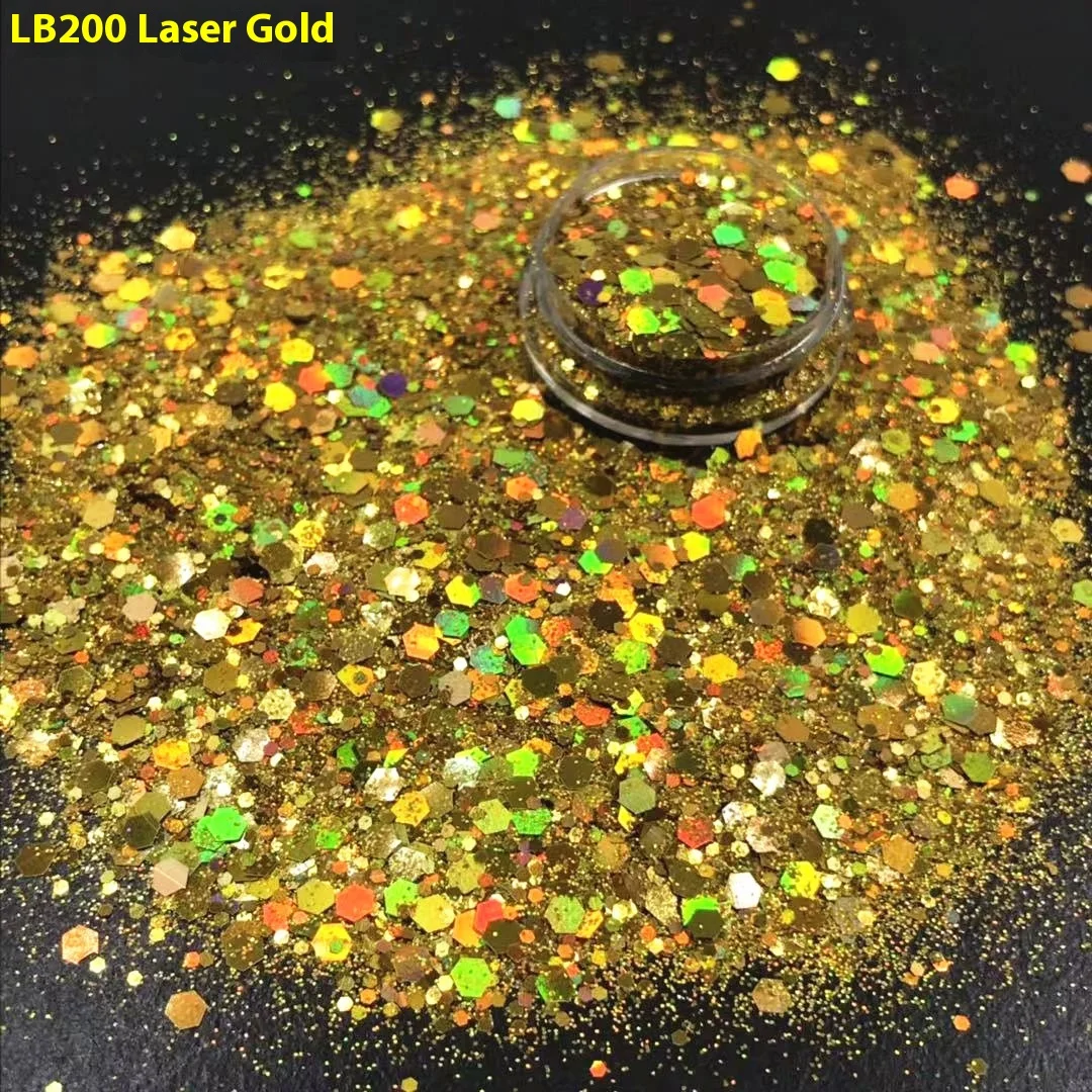 Wholesale 1kg  Hot Nails Polyester Chunky Tumbler Craft Glitter Flakes Art for Party Decoration Chunky Bulk Glitter Sequins