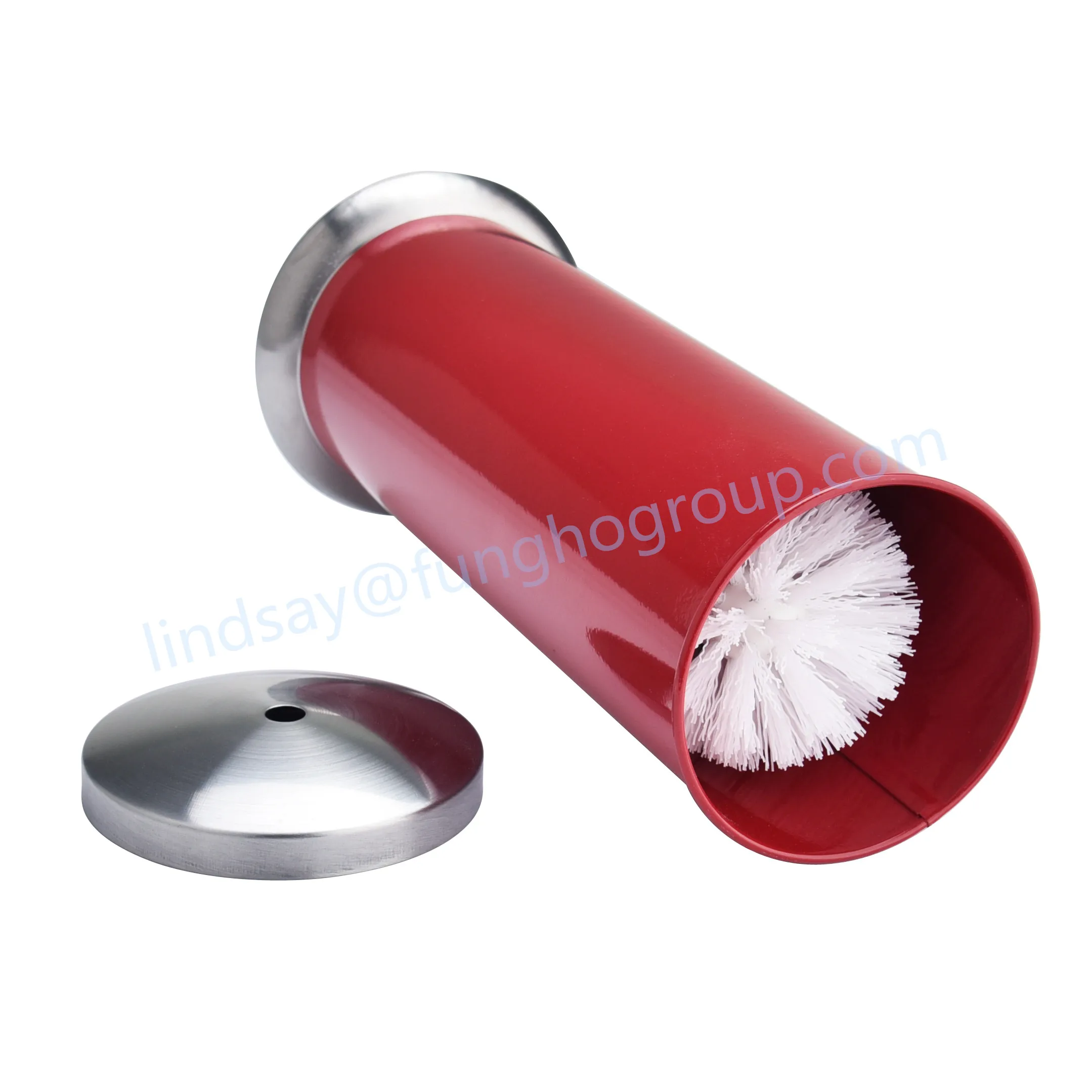 
High Quality & Cheap Stainless Steel Floor Powder coated Toilet Brush with Holder and Canister Stand 