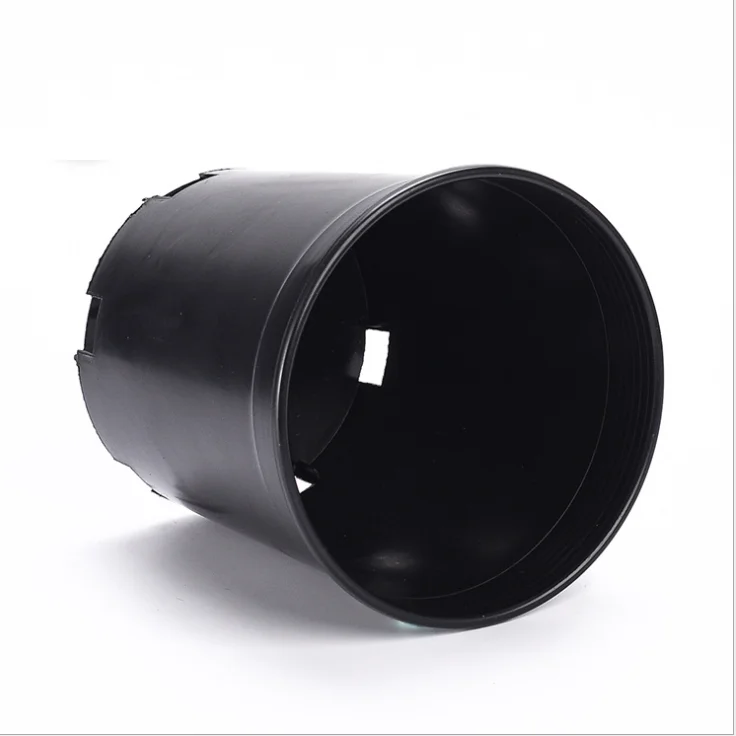 
1 gallon round plastic black flower pot nursery pot nursery planter 