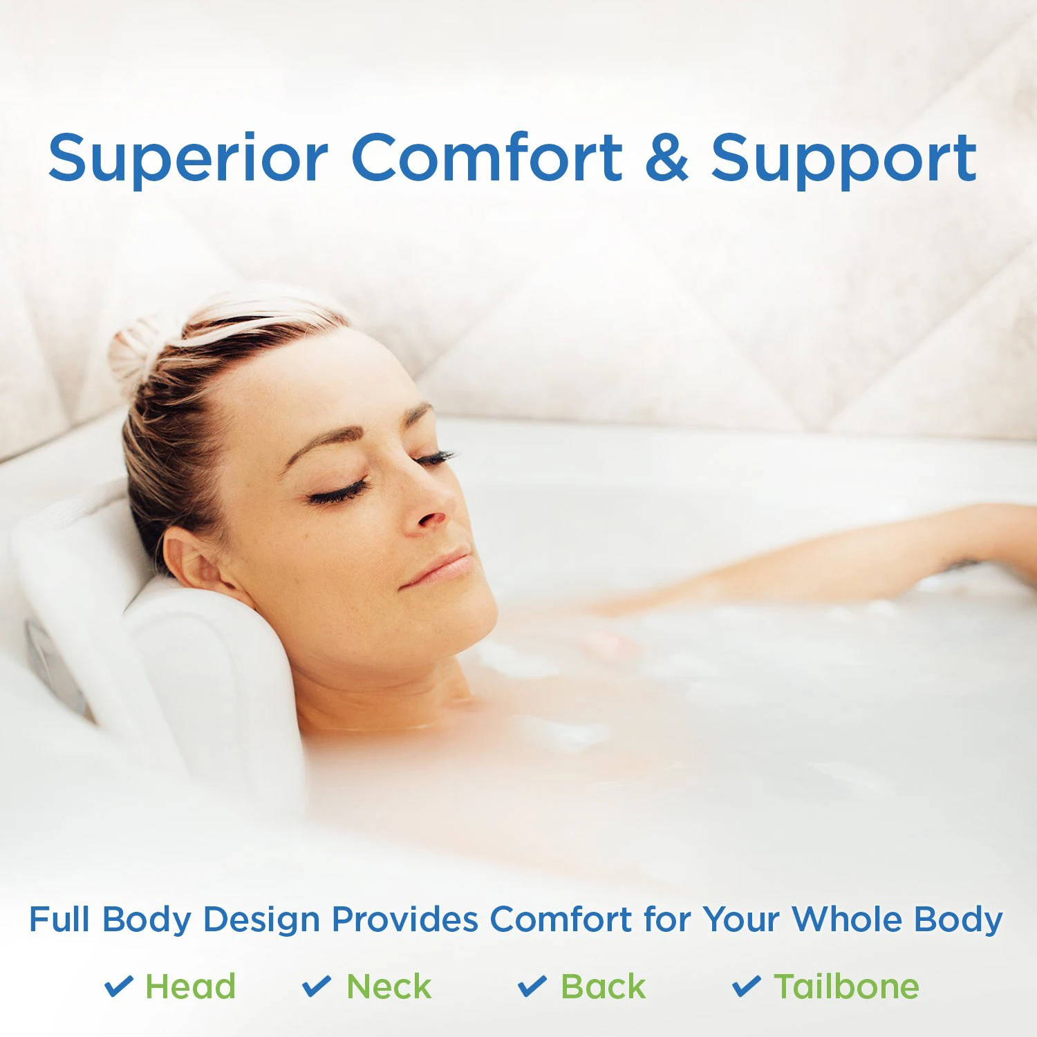 3D mesh  baht pillow  Spa cushion with suction cups  comfortable  Bath Tub cushion