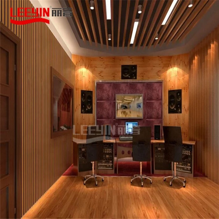 Sound Insulation Material Wood Wall Panel for Hall Conference Room Wood Grooved Acoustic Panel