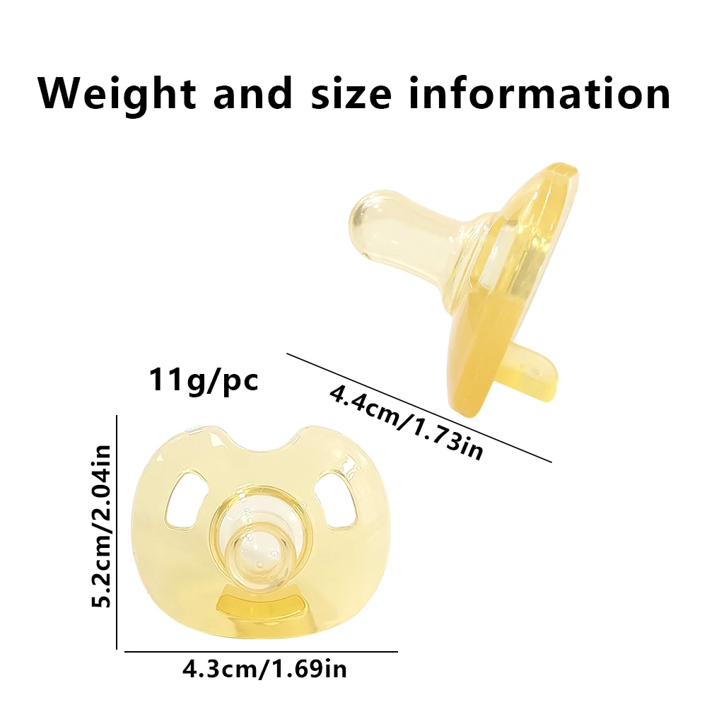 High Temperature Resistant Safety Pacifier Feeder Flat Head Silicone Newborn Nipple For Baby Sleep Soother Toys