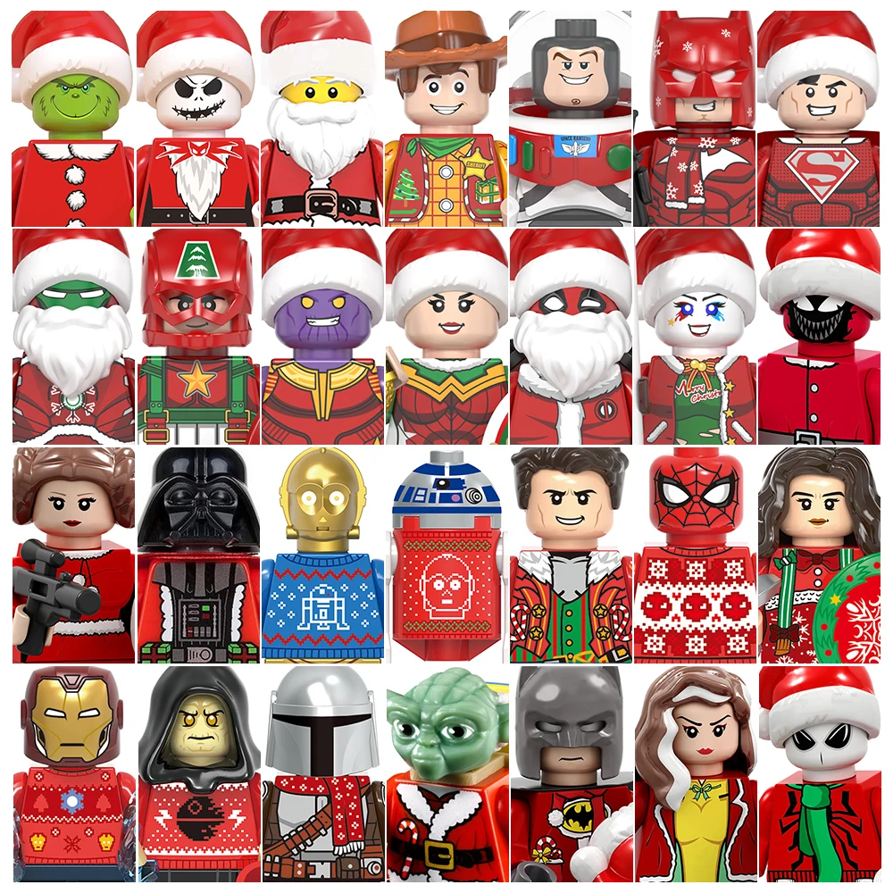 LEGUOGUO Christmas toy Super super hero Space Wars gift spiderman wonder c-3po r2-d2 Building Blocks sets Toys for Kids