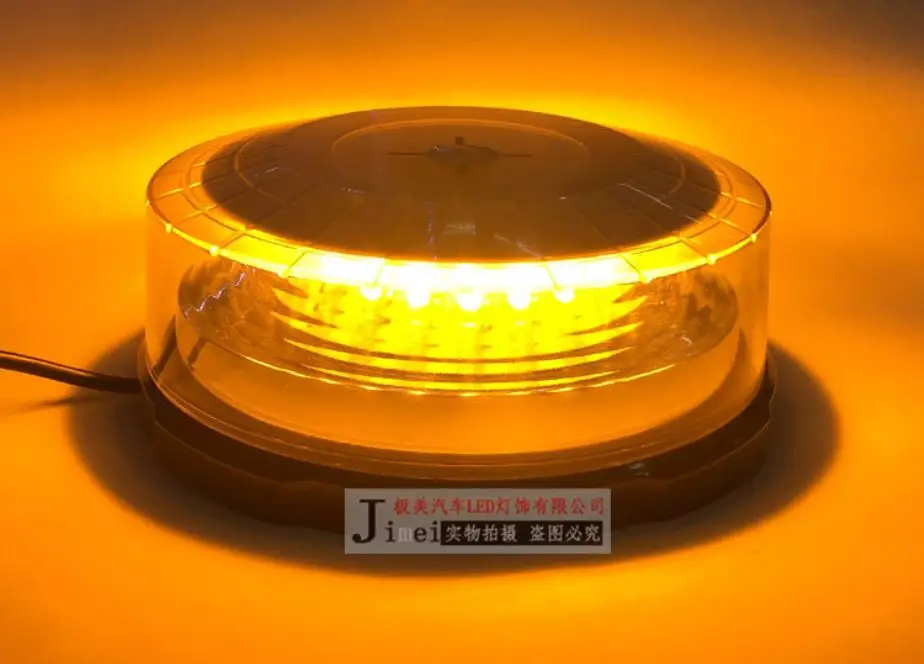 Amber LED Strobe Light Beacon Vehicle Car Roof Top Hazard Warning Flash Emergency Lights Rotating Flashing Safety Signal lamp