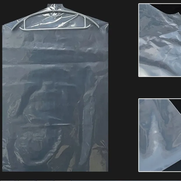 Custom compostable clothing hanger bags biodegradable dry cleaning wedding dresses garment bags(AD3)
