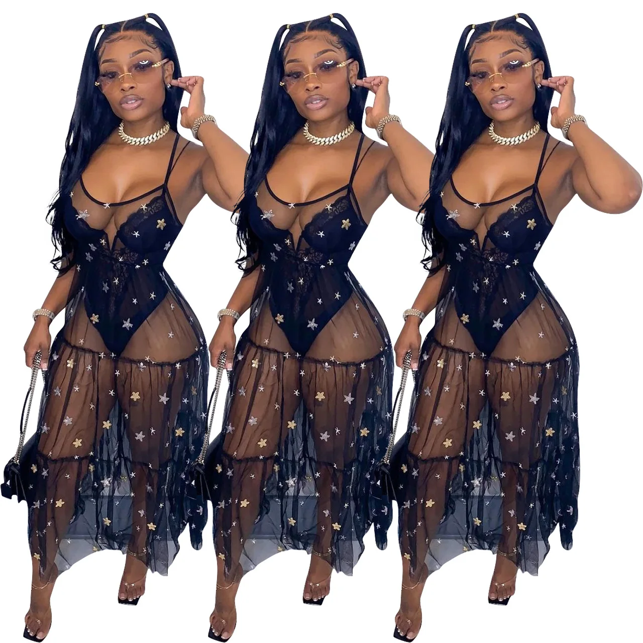 
JY040 new arrivals hot dresses latex women loose tulle skirt sexy summer dress 2021 sexy black dress 