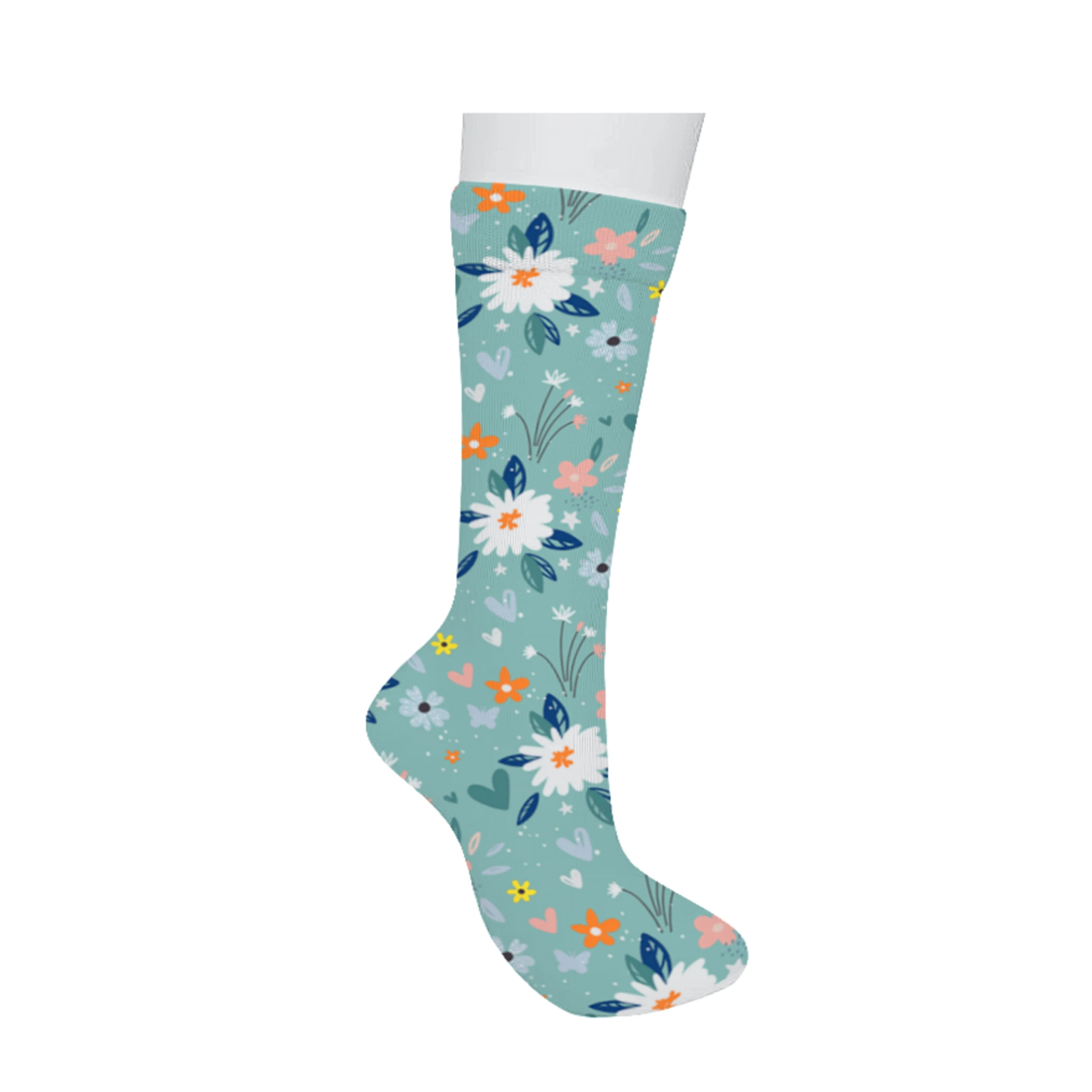 3D digitial custmized women printed socks custom designs ,custom socks bamboo 3d print