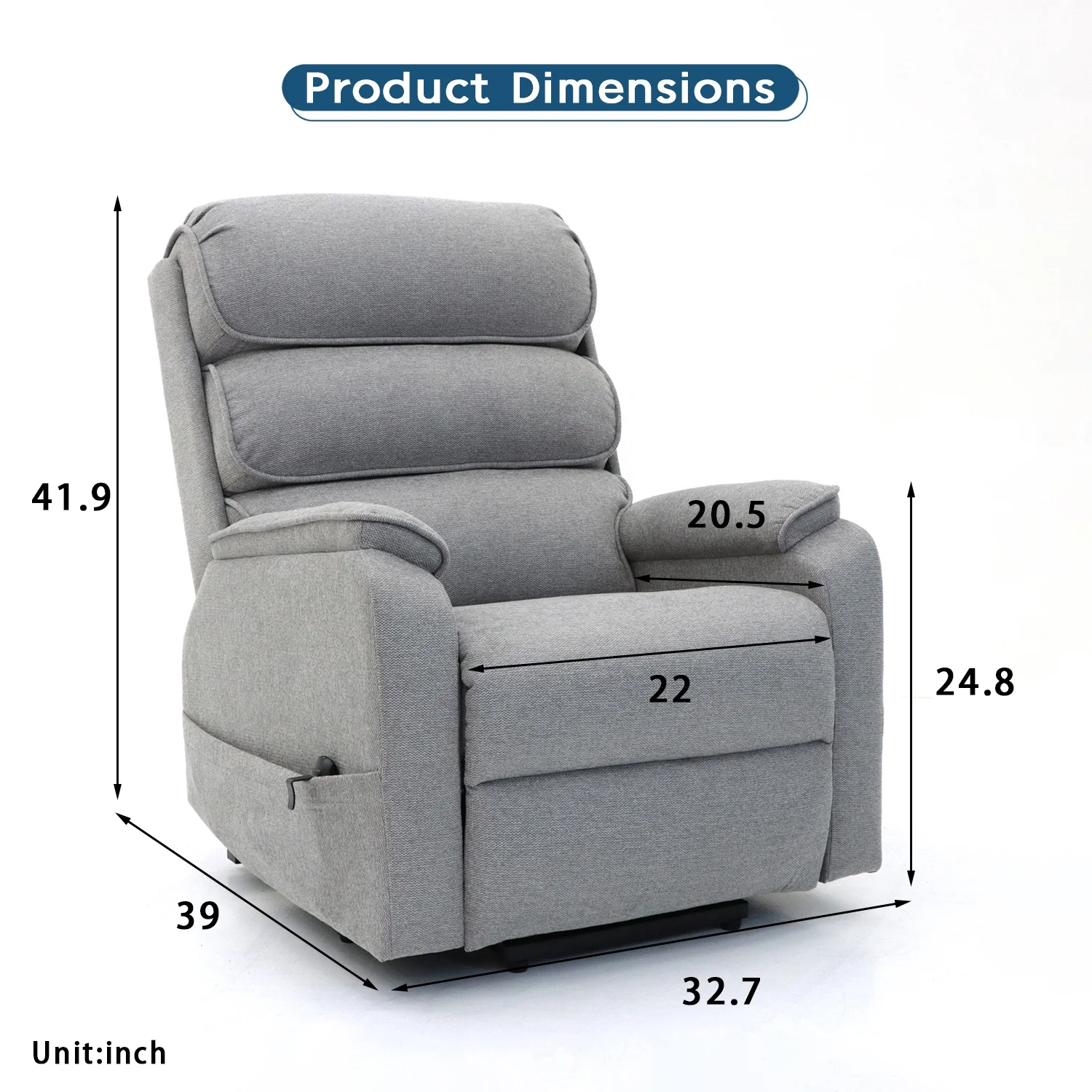 Geeksofa Dual Motor Power Electric Medical Lift Riser Recliner Chair with Massage and Heat for The Elderly Disabled Patient