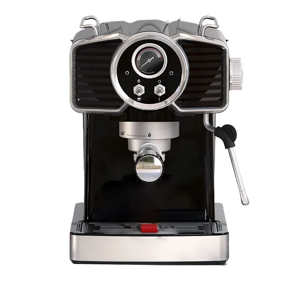 Mielux  Espresso Machine Italian Coffee Retro Black Style  15~20 Bar  ABS Plastic Household Electric Appliances