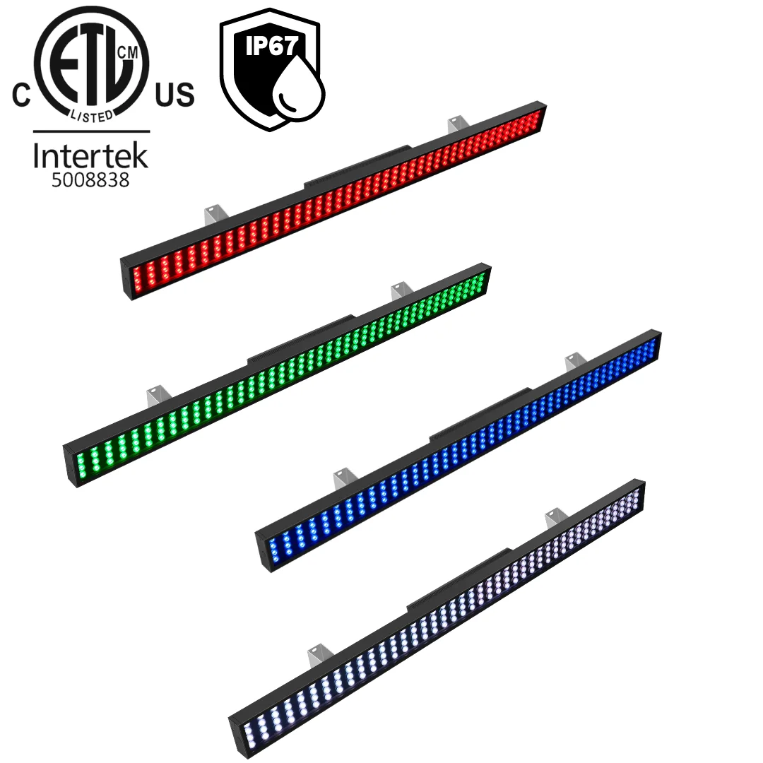 ETL cETL Listed 160w 300w Hot Sale Waterproof  DMX RGBW Linear Led Car Wash Light Auto Workshop Layout Design Led Tunnel Light