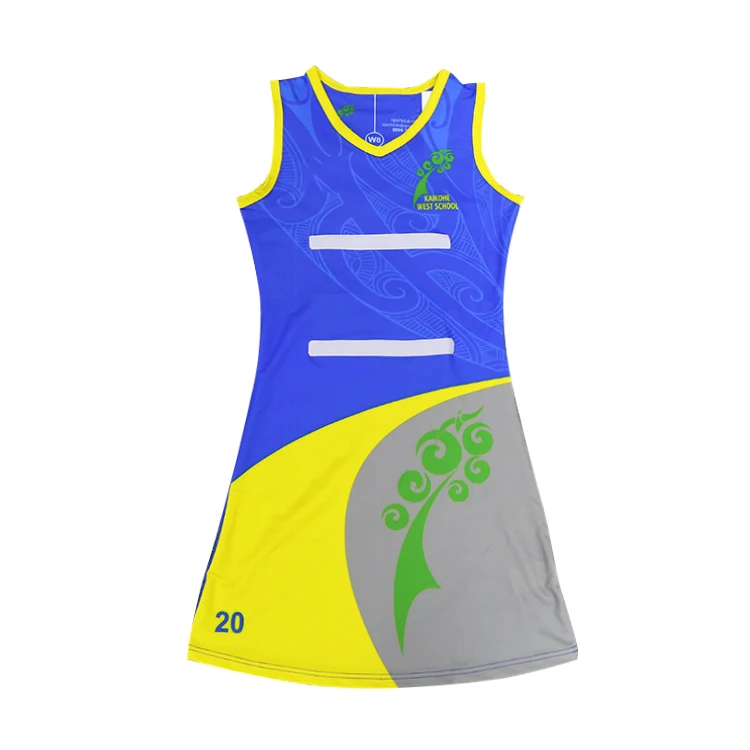 Пользовательские униформы Netball дизайн сублимация сексуальное платье