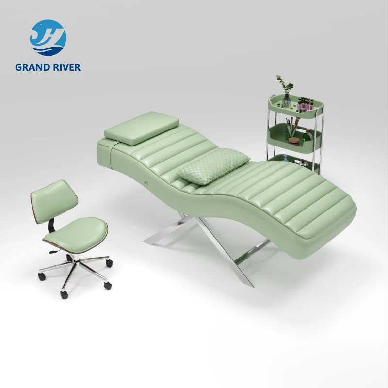 Original unique design foldable massage spa bed beauty salon eyelash bed lash curved lash bed for facial treatment customized