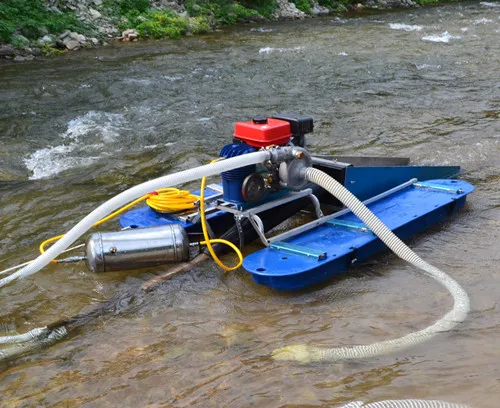 2.5 Inch gold mining dredge boat  gold mining in the river portable stool