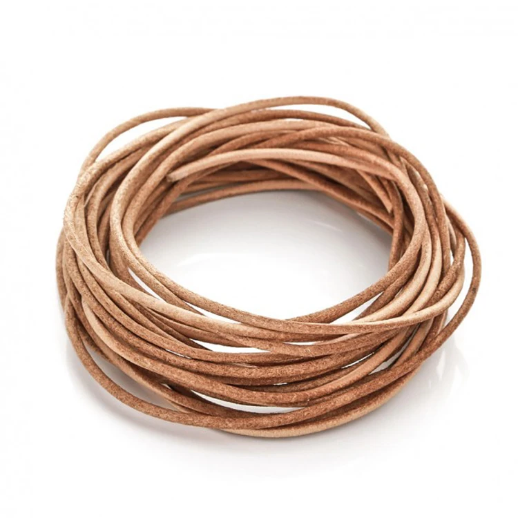 Wholesale Genuine Round Leather Cord For Bracelet Necklace Jewelry Making Leather Rope 2mm 3mm 6mm