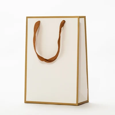 manufactures paper bags luxury jewellery paper bags for supermarket with ribbon handle