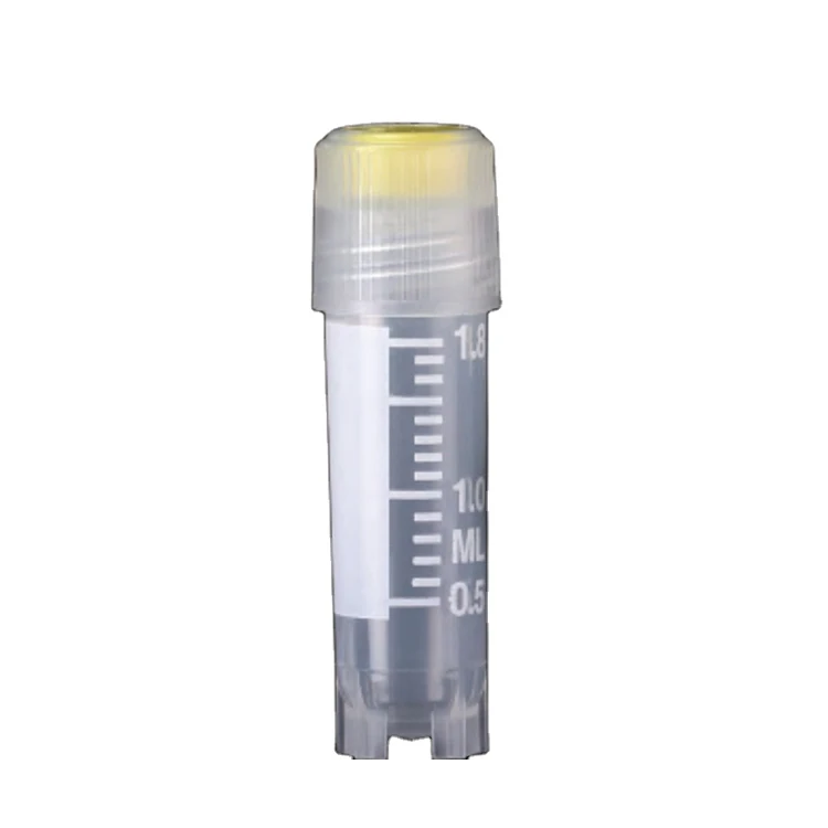 
1.2ml 2ml 3ml 4ml 5ml Cryogenic Vials external thread self standing round bottom with silicone wahser seal O RING 