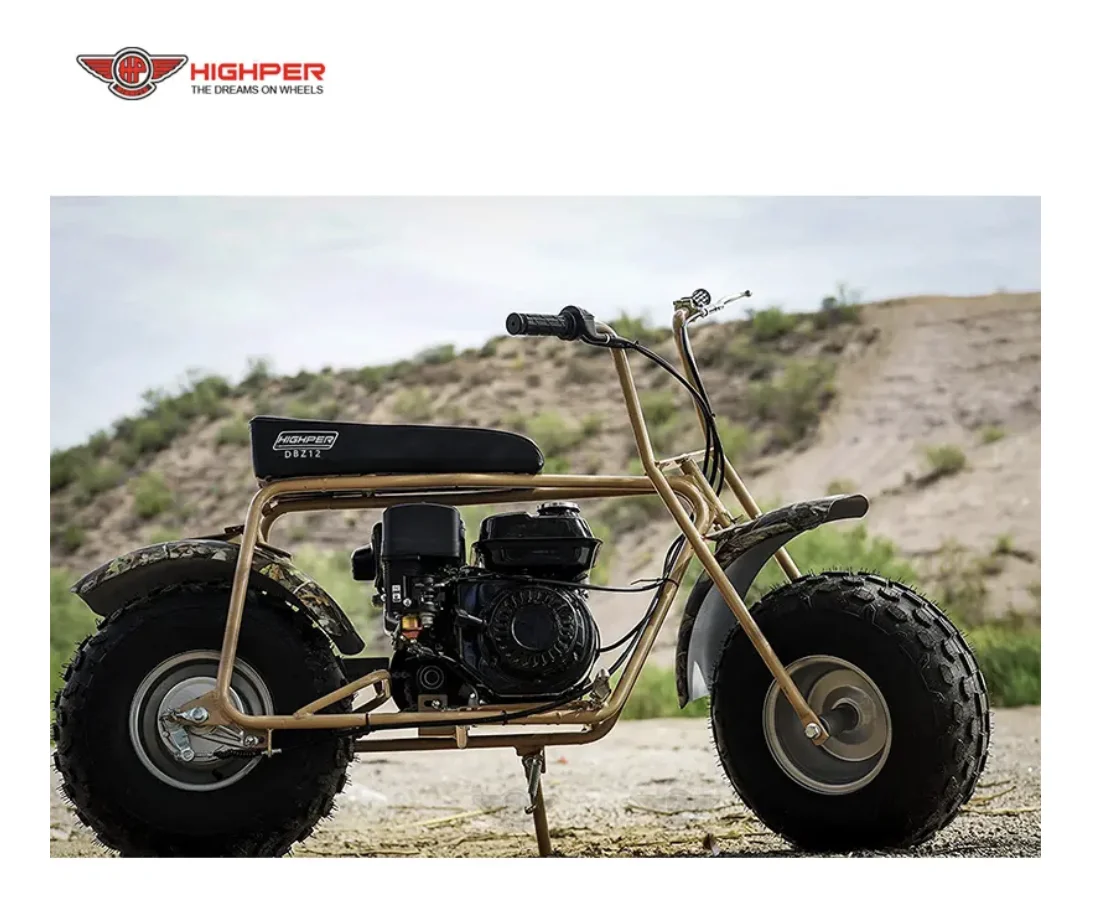 Highper Colorful Frame EPA Copper Gas Powered 212cc Mini Bike Air Cooled Gasoline Racing Dirt Bike