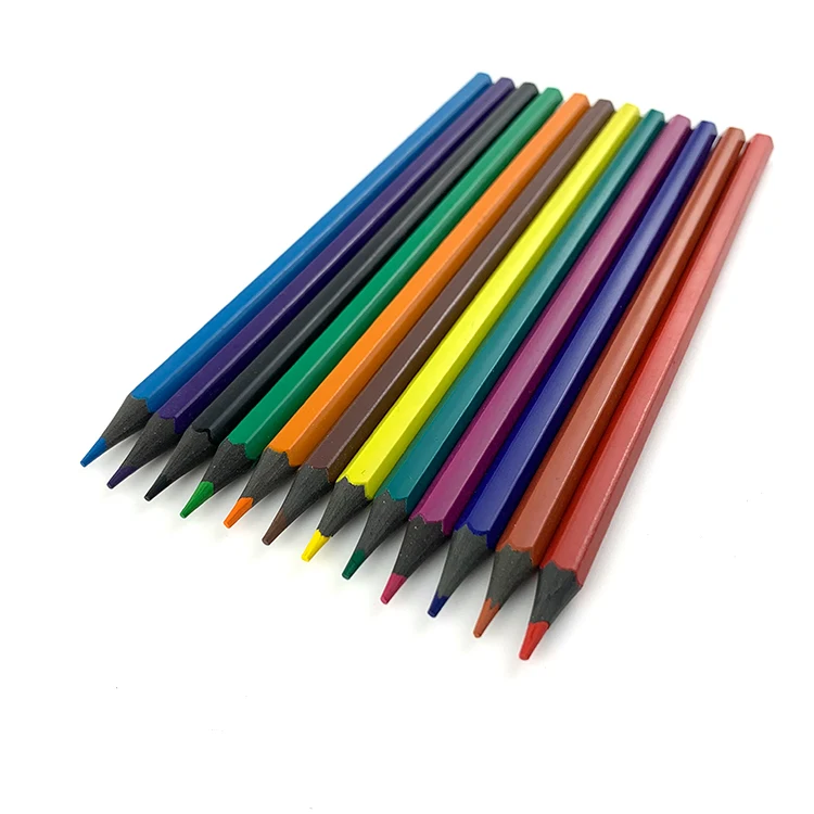 EN-71 12 Long Recycled Plastic Lapices De Colores for Students
