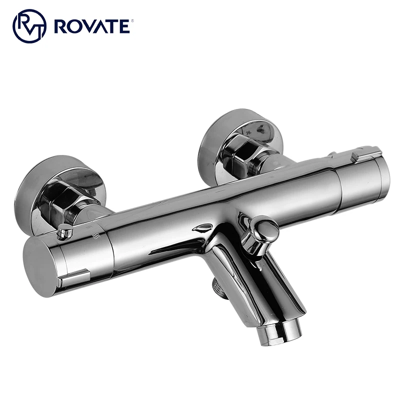 ROVATE ванная комната новый дизайн настенный экономия воды дешевый Термостатический смеситель для ванны душа кран смеситель