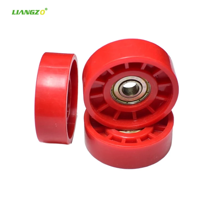 POM or ABS Red Yellow or Blue with Bearings Plastic Skate Wheel for Conveyor