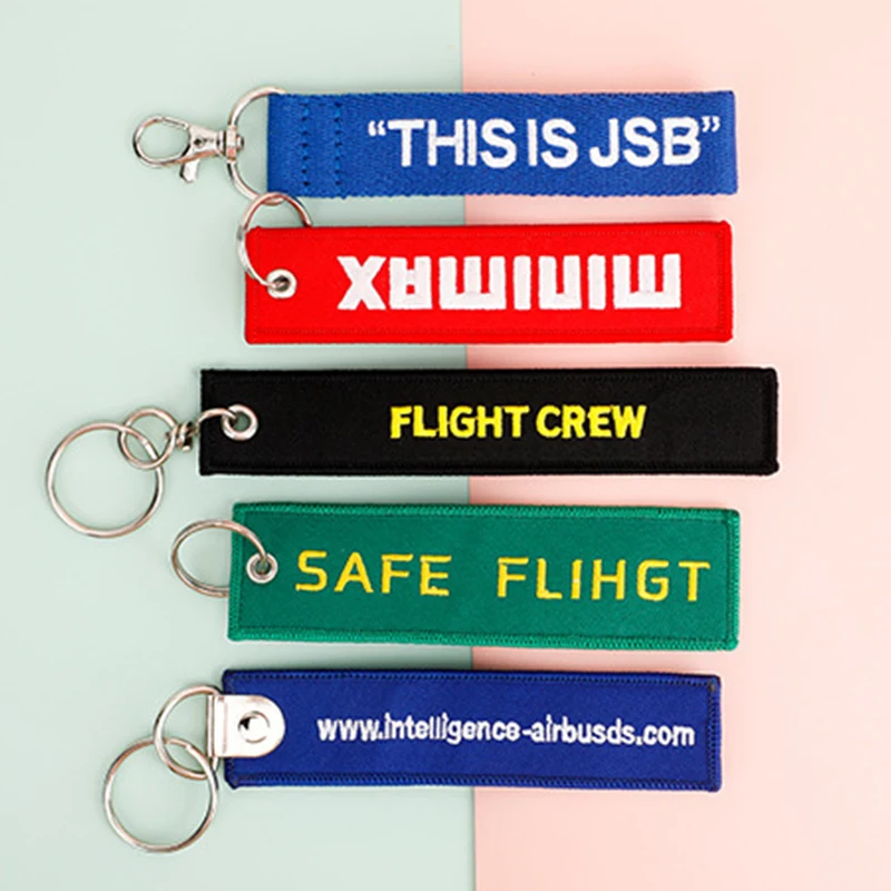 Manufacturers wholesale American flag embroidery key chain backpack small gift pendant promotional keychains & carabiners