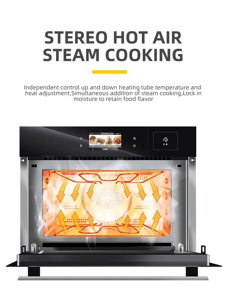 220v 50hz electric steam microwave oven for British hotel & household multi function oven