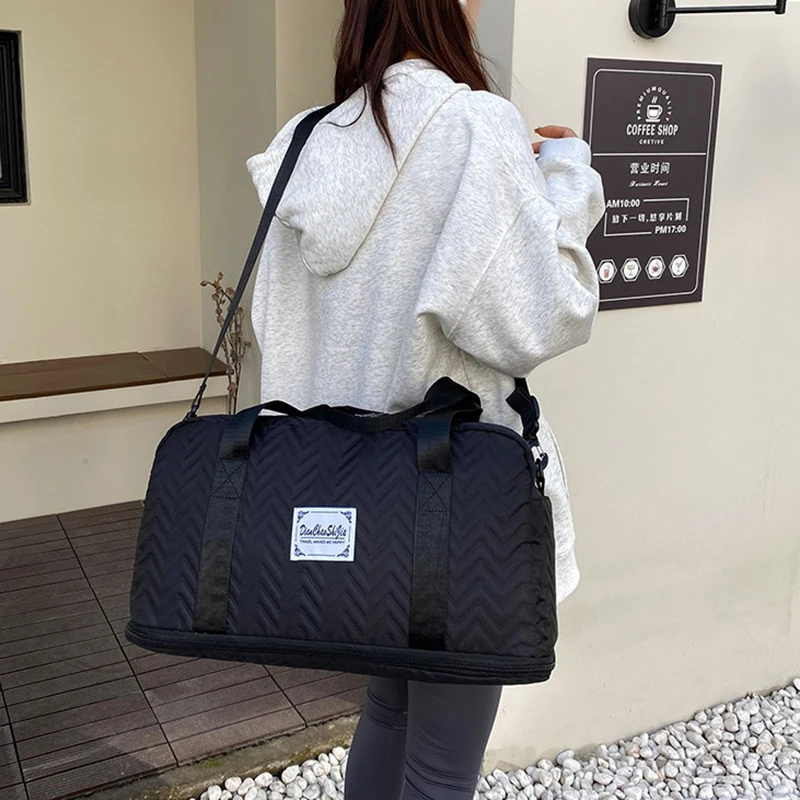 Custom Logo Foldable Duffle Multifunction Yoga Fitness Gym Oxford Underseat Waterproof Luggage Travel Bag