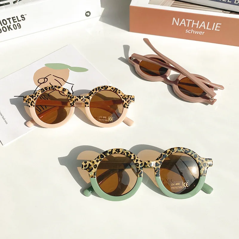 Children Sunglasses Korean Girls Round Frame Sunglasses Personality Baby Sun Block Sunshade Fashion Versatile Sunglasses