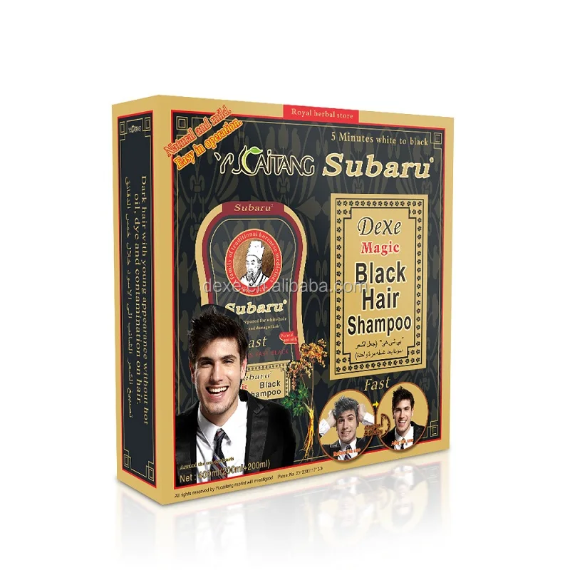Subaru black darkening hair shampoo, yucaitang fast black hair shampoo