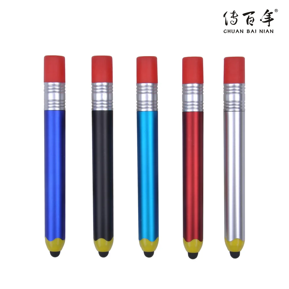 2024 high quality novelty design pencil shape stylus pen with eraser