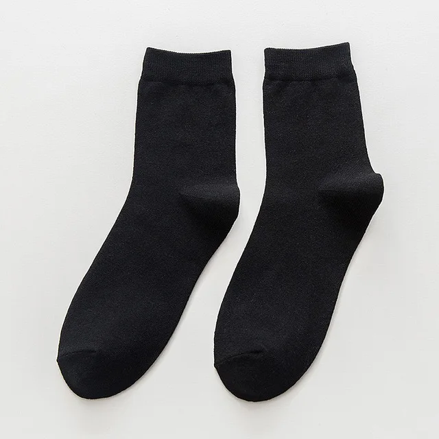 44-48Large size high quality five colors men business socks mid tube breathable cotton socks