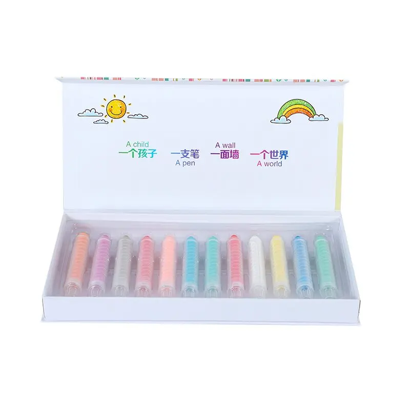 Cheap Colorful Water-soluble Dustless Chalks With Chalk Holder Drawing Chalks For Kids