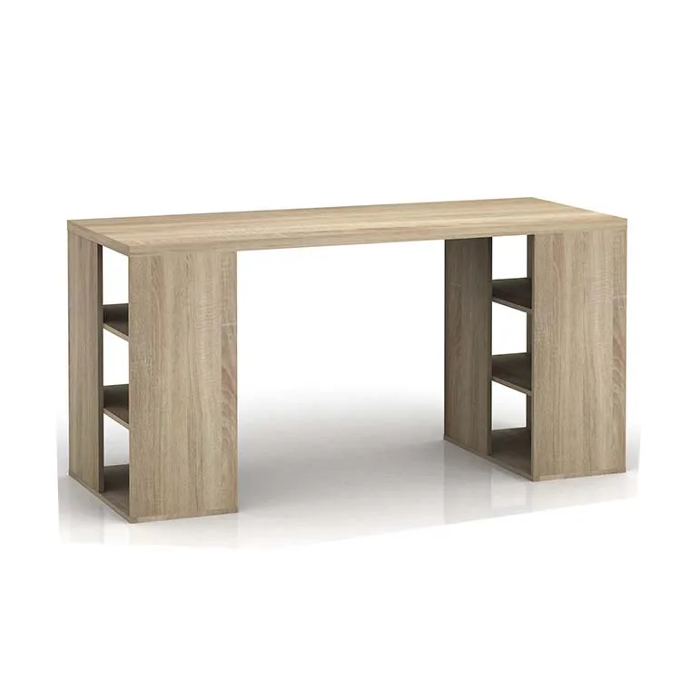 Large storage computer desk modern writing table for home office library student study bedroom With bookshelf