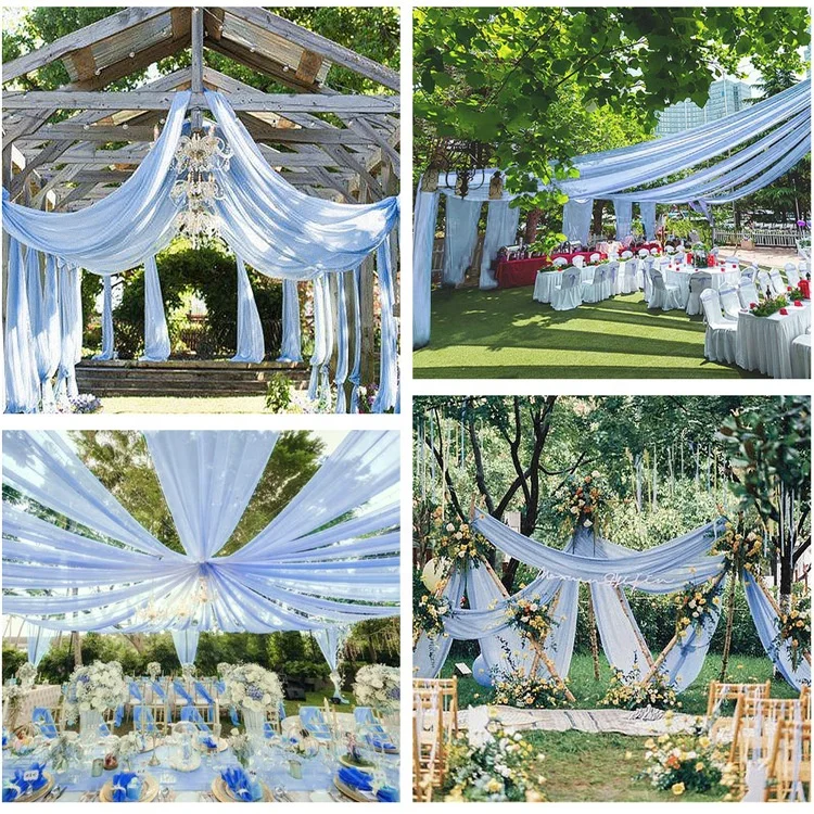 Wedding Hall Ceiling Drapes Multi-colors Wedding Curtain Fabric 1.5*3m Solid Color Backdrop Curtain for Wedding Event Party