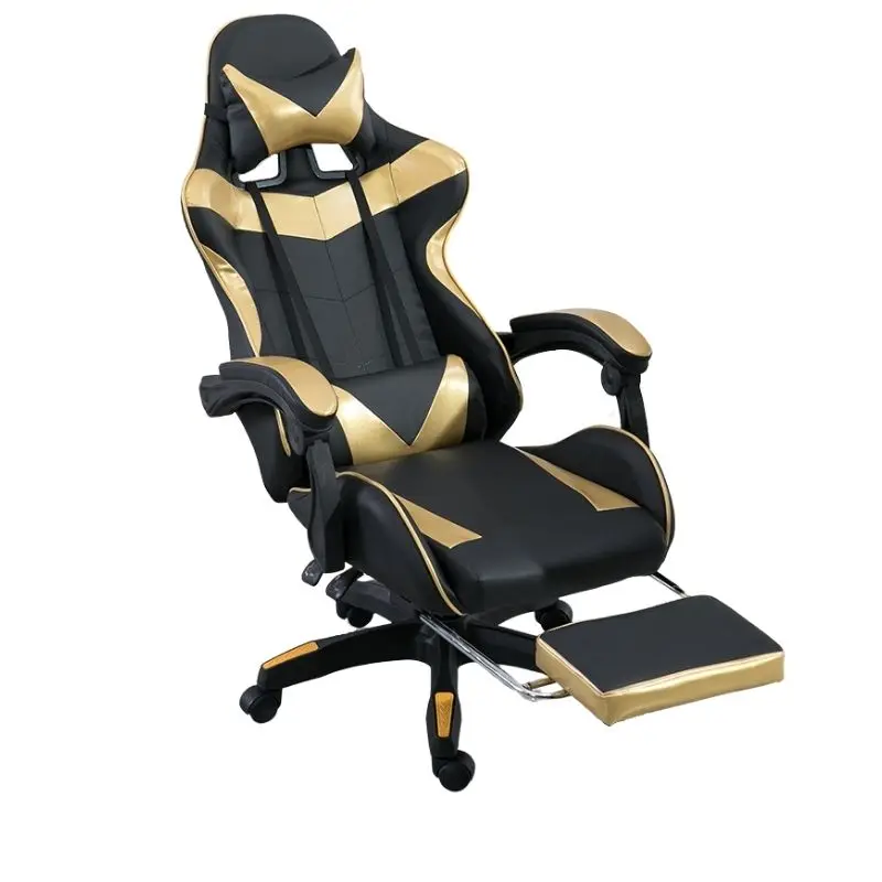 Zero Gravity PU Leather Yellow Game Race Office High Back Ergonomic Quality Racing Gaming Chair
