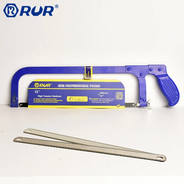 Ergonomic cutting tools steel material fixed blade heavy duty hacksaw tool