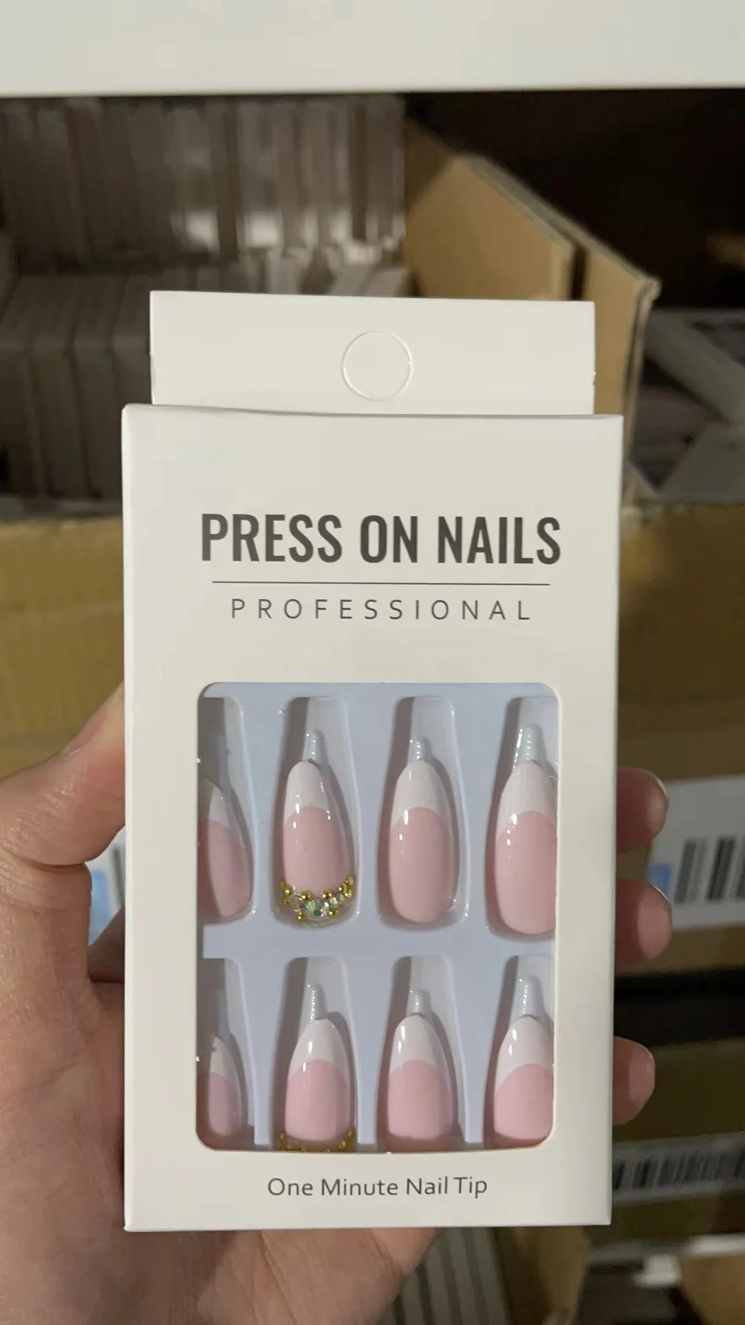 Popular Minimalist French Almond Shaped Enhancements Finished Girl Gentle Press On Nails