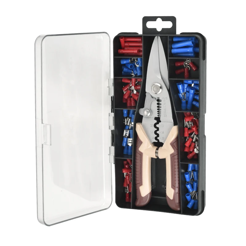 OEM Multi-Function 5 in1 Hardware Tools Interchangeable Head Pliers Set Wire Stripper Crimping Cable Shear Scissor Wire Cutter