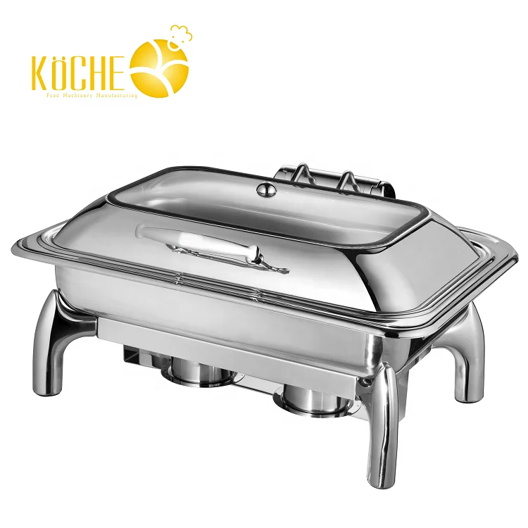 Hydraulic oblong durable food warmer stove restaurant buffet chafing dish stainless steel
