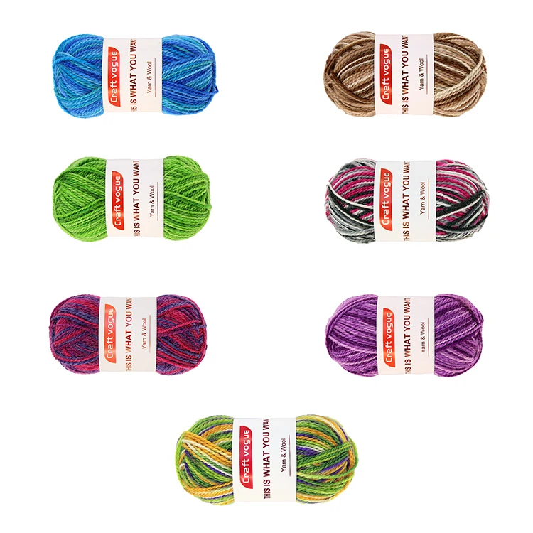Craft Vogue wholesale 50g 2ply custom wool acrylic blend yarn for hand knitting and sale