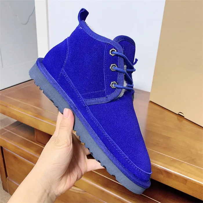 Классические водонепроницаемые сапоги унисекс, сапоги из натуральной овечьей кожи на шнуровке, зимняя обувь, 100%