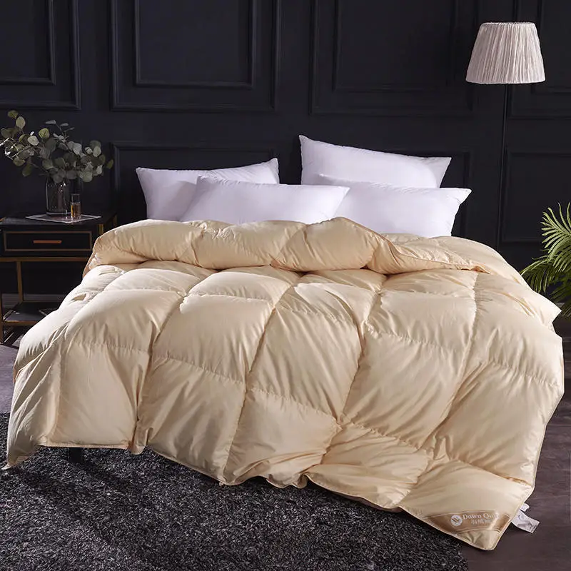 100% White Goose Down Filler 3D Bread Duvet/Quilt/Comforter Bedding Winter Luxury Blankets Cotton