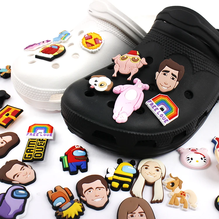 Wholesale butterfly design Clogs Shoes Charms PVC Shoe Charms Custom Kid Clog Charms Shoe Decorations