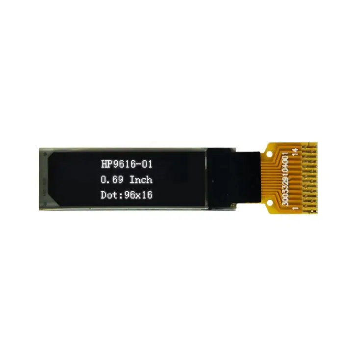 Прозрачный монохромный OLED-модуль 96x16 с ЖК-дисплеем 0,69 дюйма