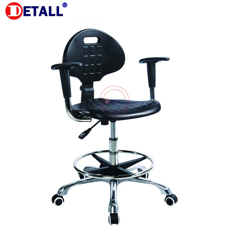 work stool swivel work chair of ergonomic design with underside foot ring