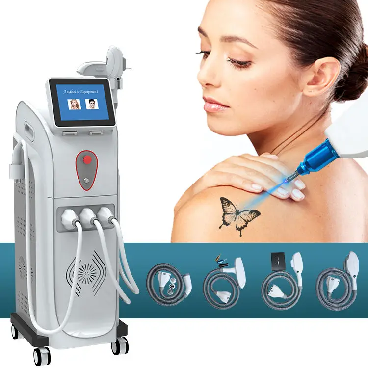 Brolaser 4 In 1 OPT Elight RF Yag Pico And Machines Ipl Laser Picosecond Tattoo 2 Hair Removal