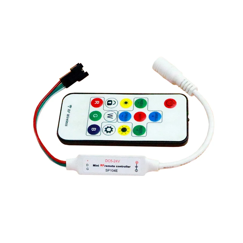 DC 5V-24V Mini 14key RGB LED Controller Light Strip RF Remote Control LED Dimmer Controller For 2835 5050 RGB Strip Lights